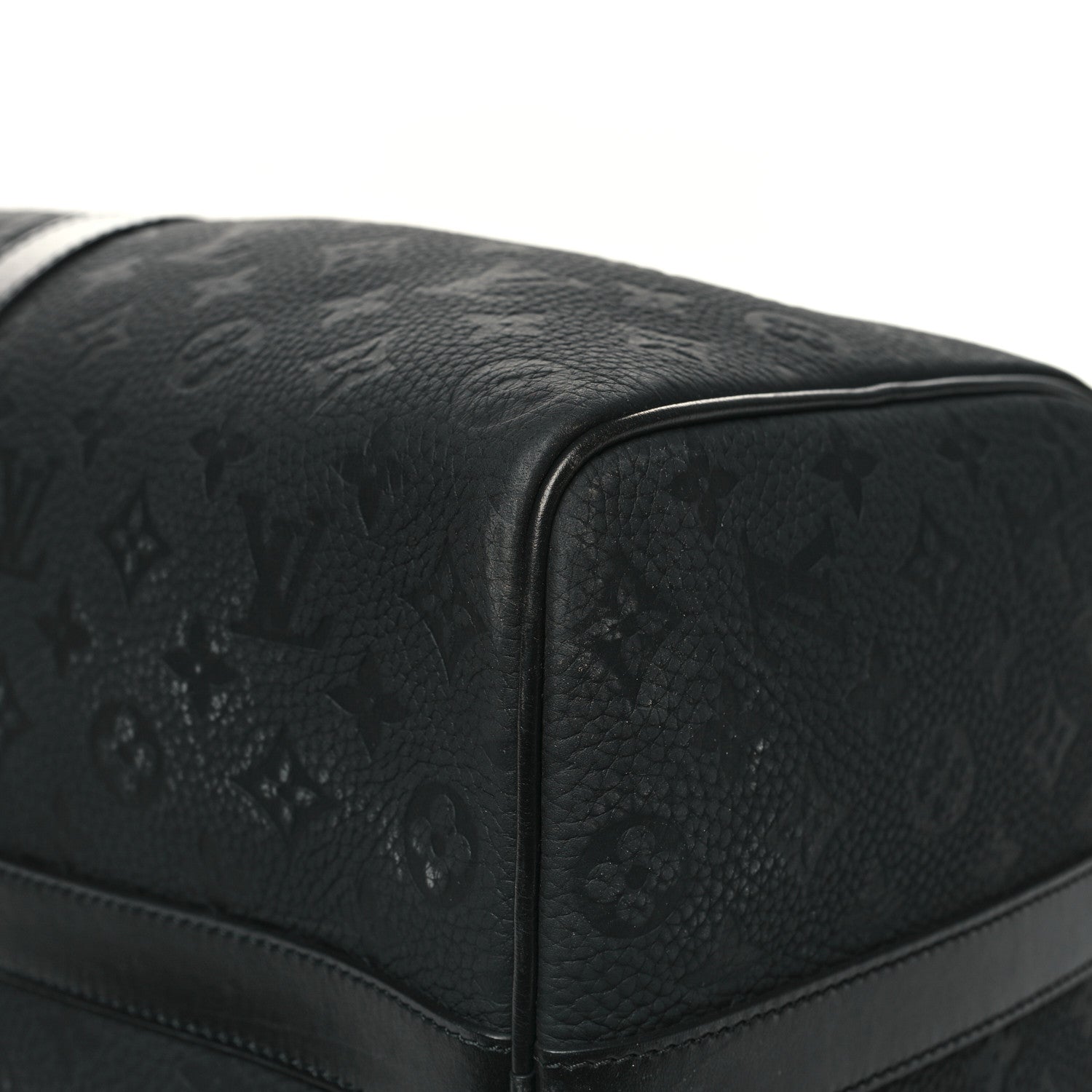 Louis Vuitton Taurillon Monogram Keepall Bandouliere 50 Black 11 of 12