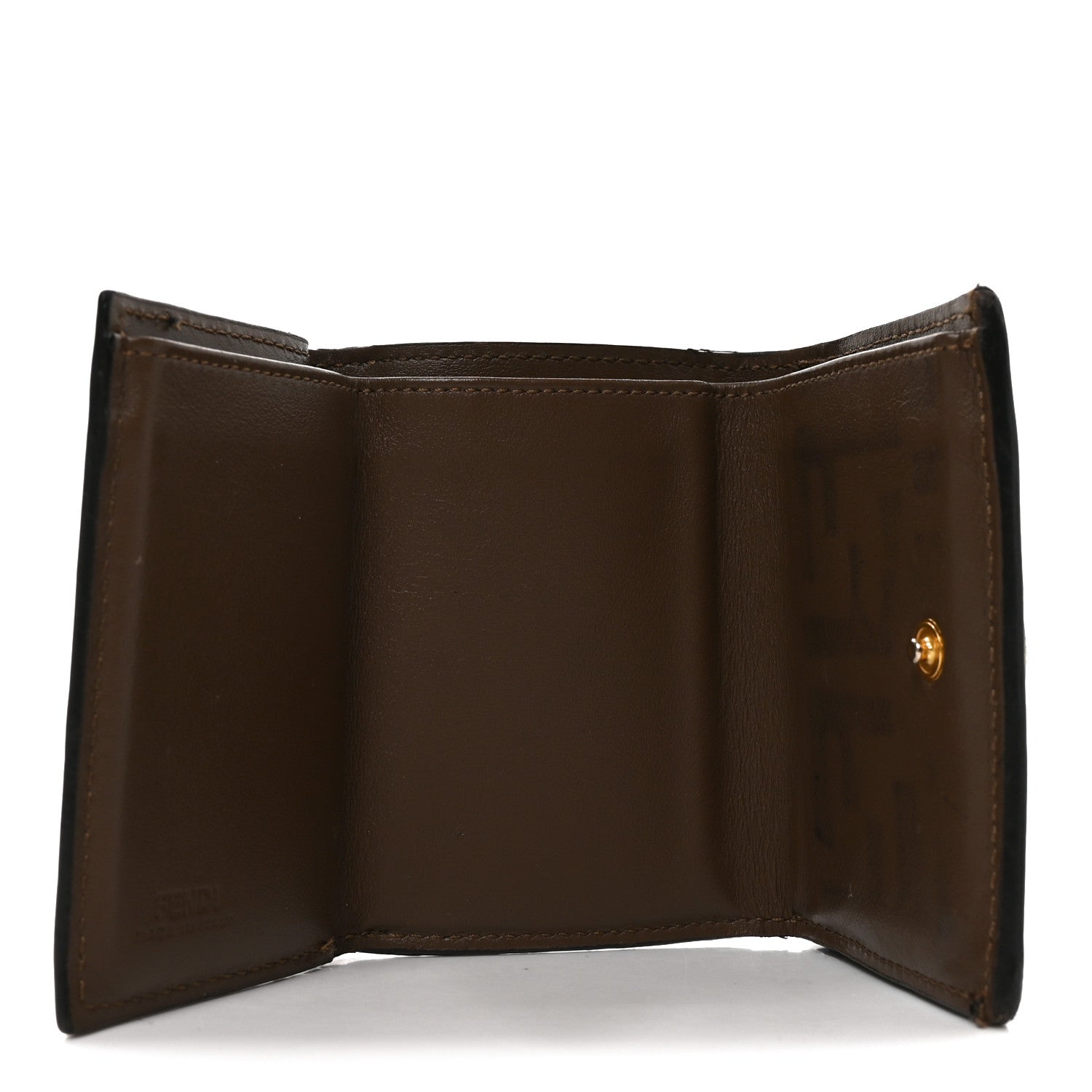 Fendi Vitello Liberty F is Fendi FF 1974 Embossed Micro Tri-Fold