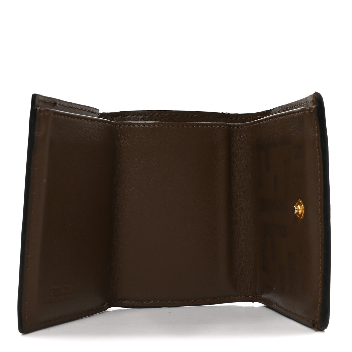 Vitello Liberty F is Fendi FF 1974 Embossed Micro Tri-Fold Envelope Wallet