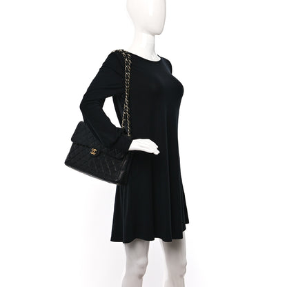 Chanel Caviar Quilted Jumbo Single Flap Black 2 of 12