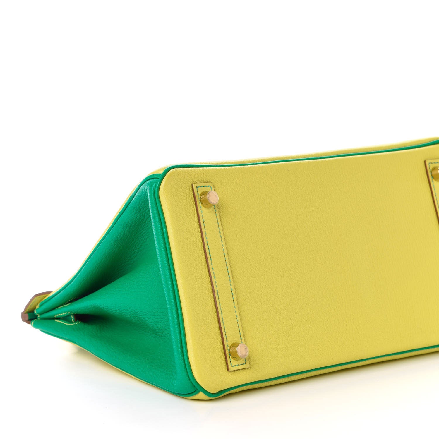 Hermes Chevre Mysore Horseshoe Birkin 30 Lime Menthe 8 of 11