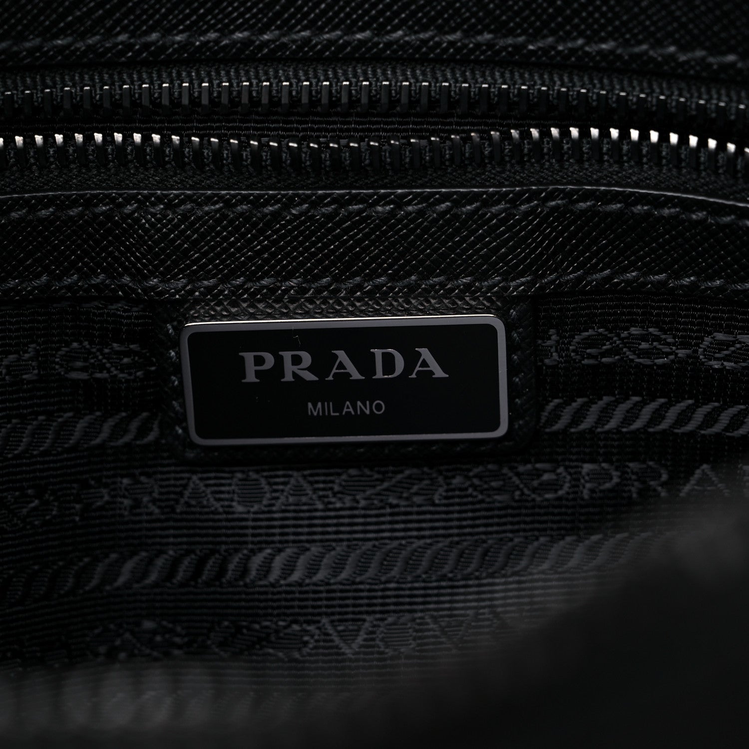 Prada Tessuto Nylon Saffiano Single Snap Buckle Messenger Flap Bag Black 6 of 8