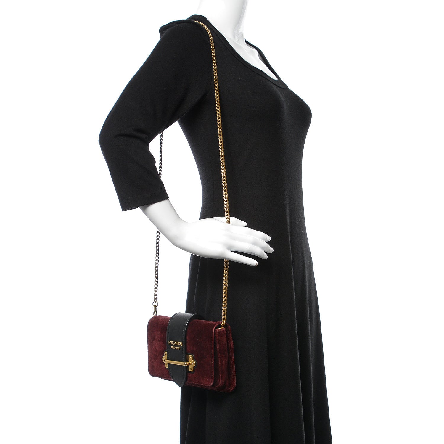 Prada Velvet City Calfskin Cahier Belt Bag Ribes Black 2 of 9