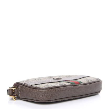 Gucci GG Supreme Monogram Ophidia Phone Case Wristlet Brown 3 of 8