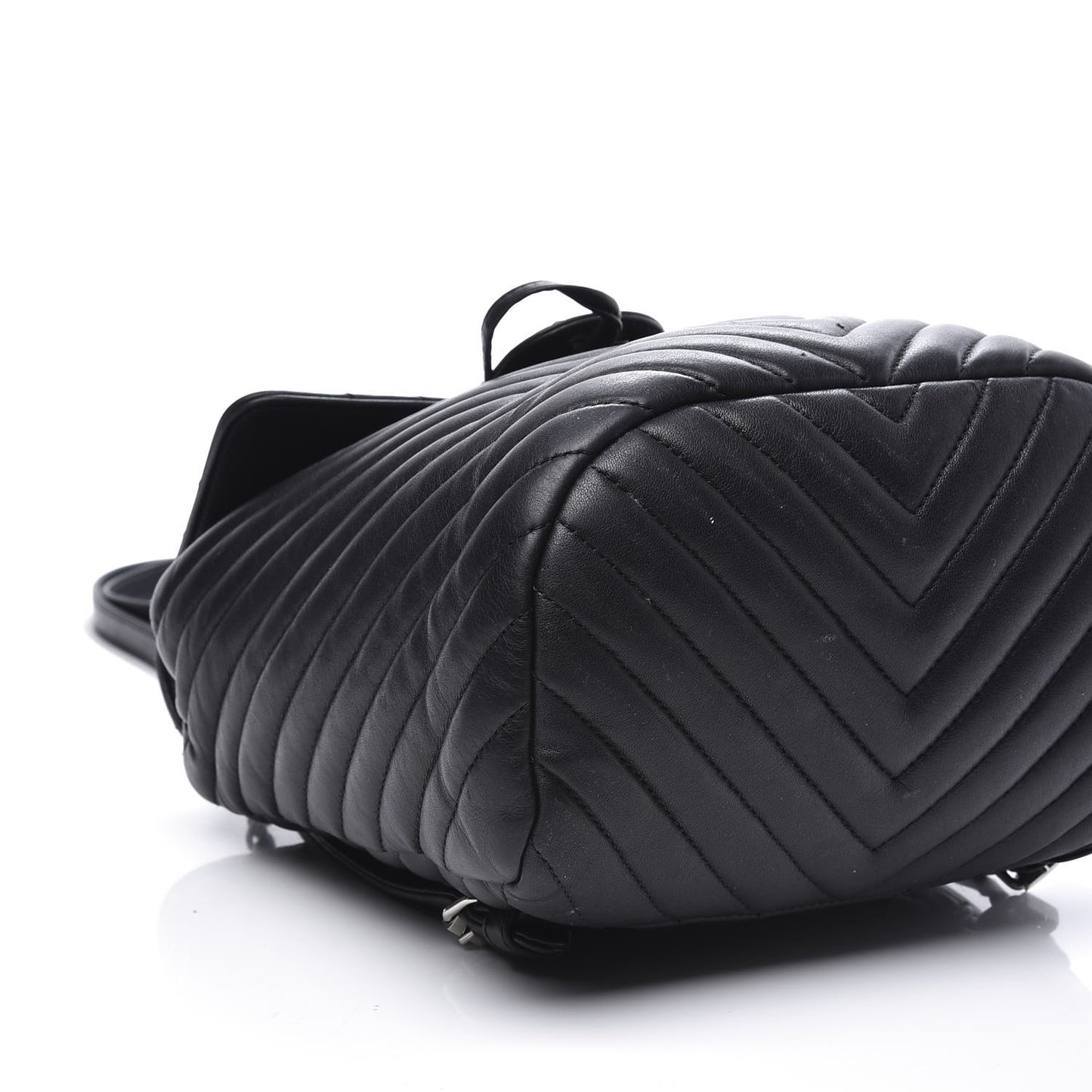 Calfskin Chevron Quilted Small Urban Spirit Backpack Black