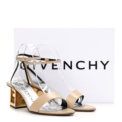 Givenchy Smooth Calfskin Triangle Sandals 40 Beige Camel 9 of 9