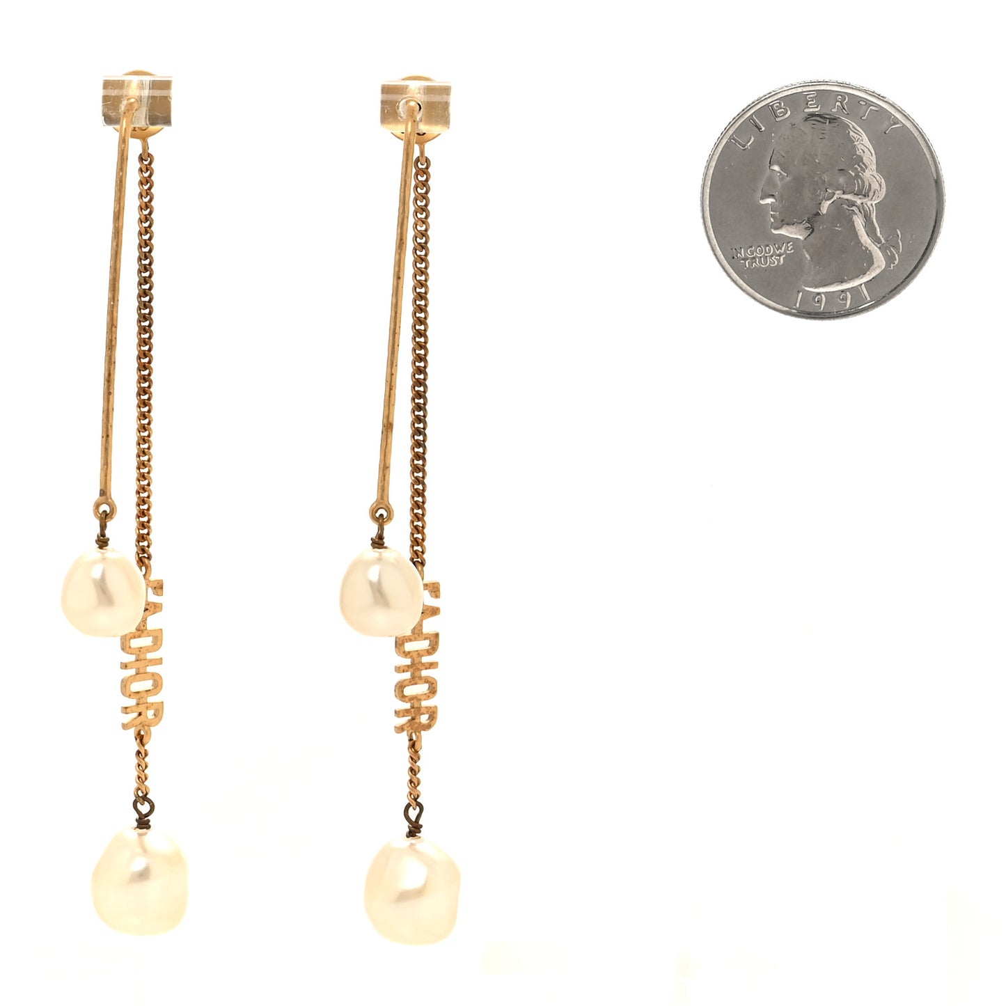 Pearl J'adior Dangle Earrings Gold