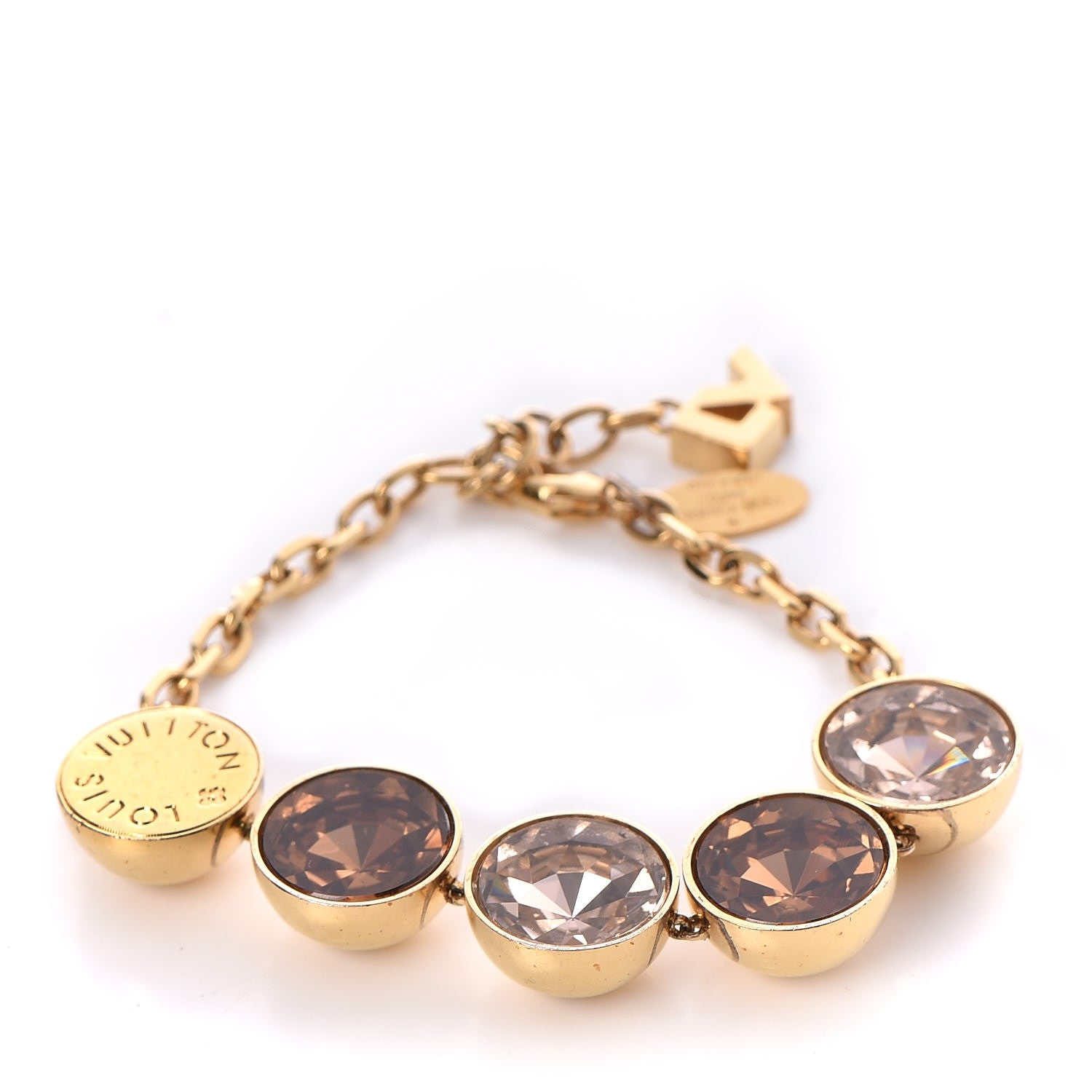 Louis Vuitton Crystal Over the Rainbow Bracelet Gold 1 of 7