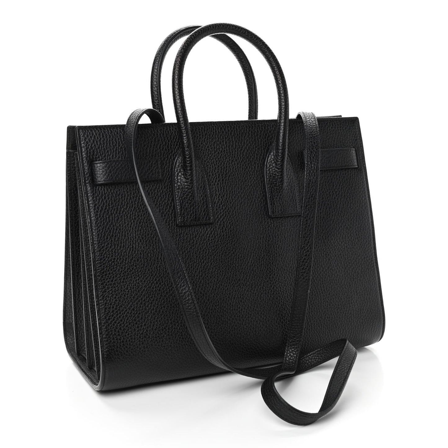 Grained Calfskin Small Sac De Jour Black