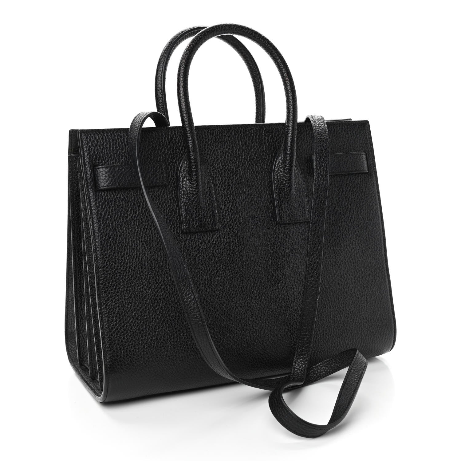 Saint Laurent Grained Calfskin Small Sac De Jour Black 3 of 10