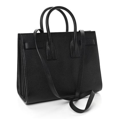 Saint Laurent Grained Calfskin Small Sac De Jour Black 3 of 10