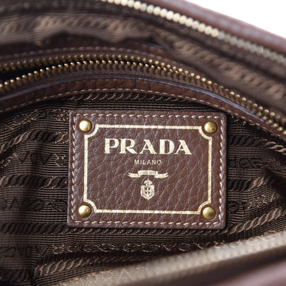 Prada Tessuto Nylon Vitello Daino Shopping Satchel Corinto 8 of 10