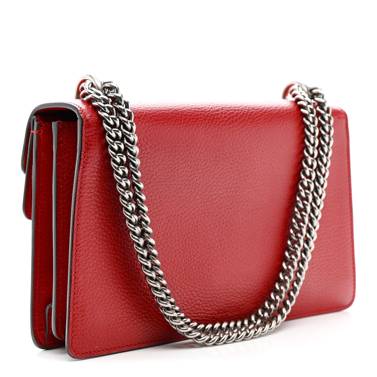 Gucci Dollar Calfskin Swarovski Crystal Small Dionysus Shoulder Bag Hibiscus Red 3 of 18