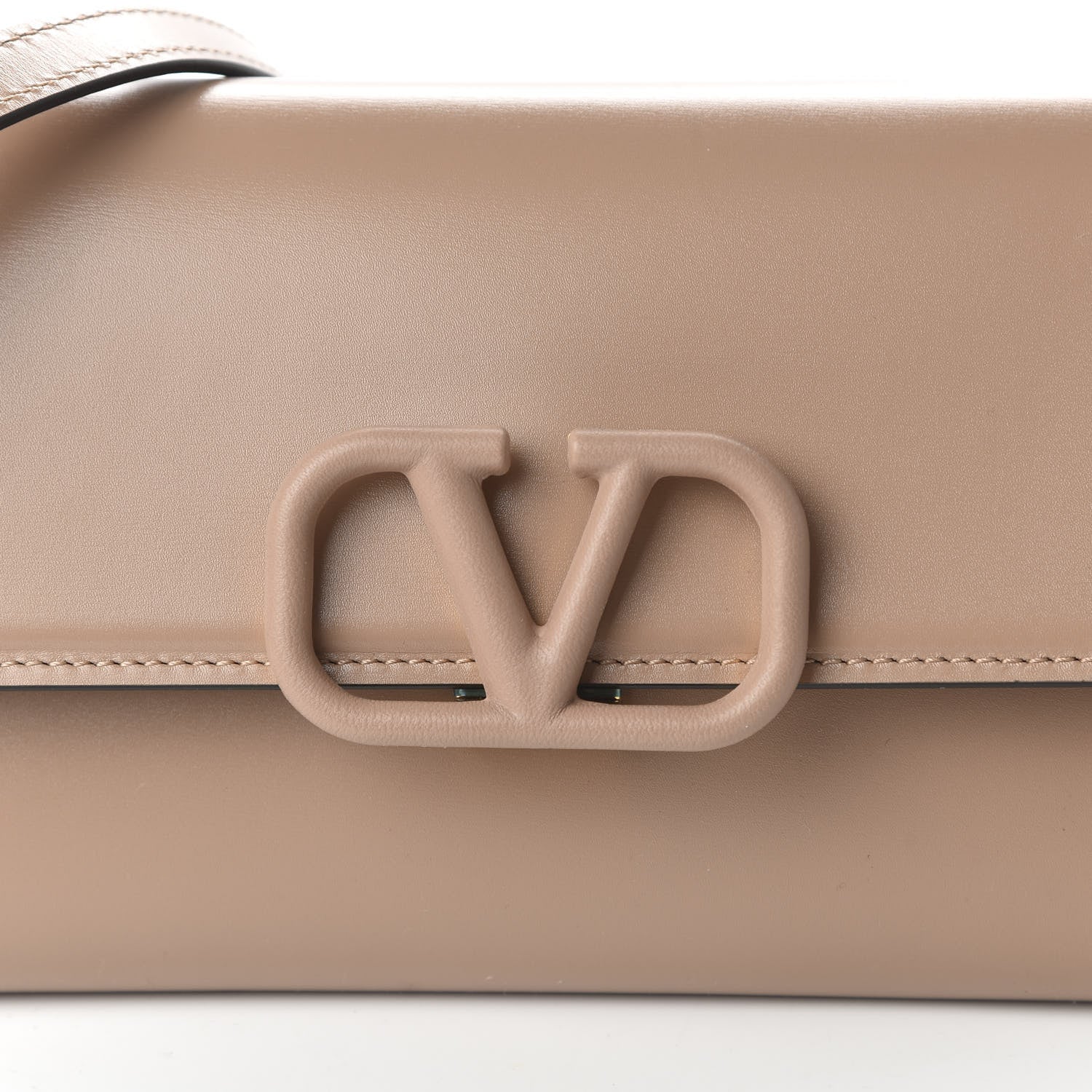 Valentino Garavani Calfskin VSling Clutch With Shoulder Strap Rose Cannelle 9 of 9