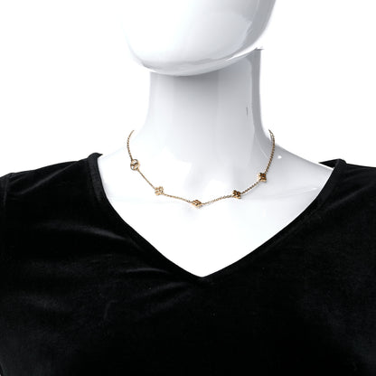 Louis Vuitton Metal Flowerful Choker Necklace Gold 7 of 7