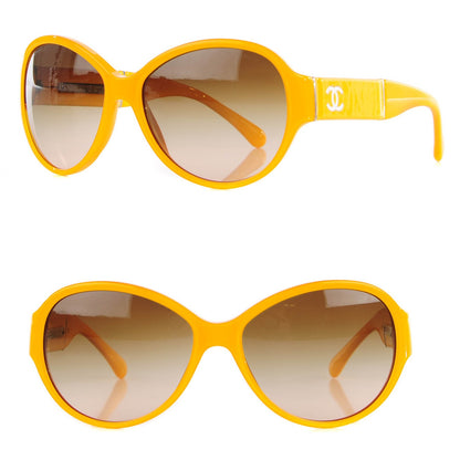 Chanel Patent CC Sunglasses Yellow 5229Q 1 of 5