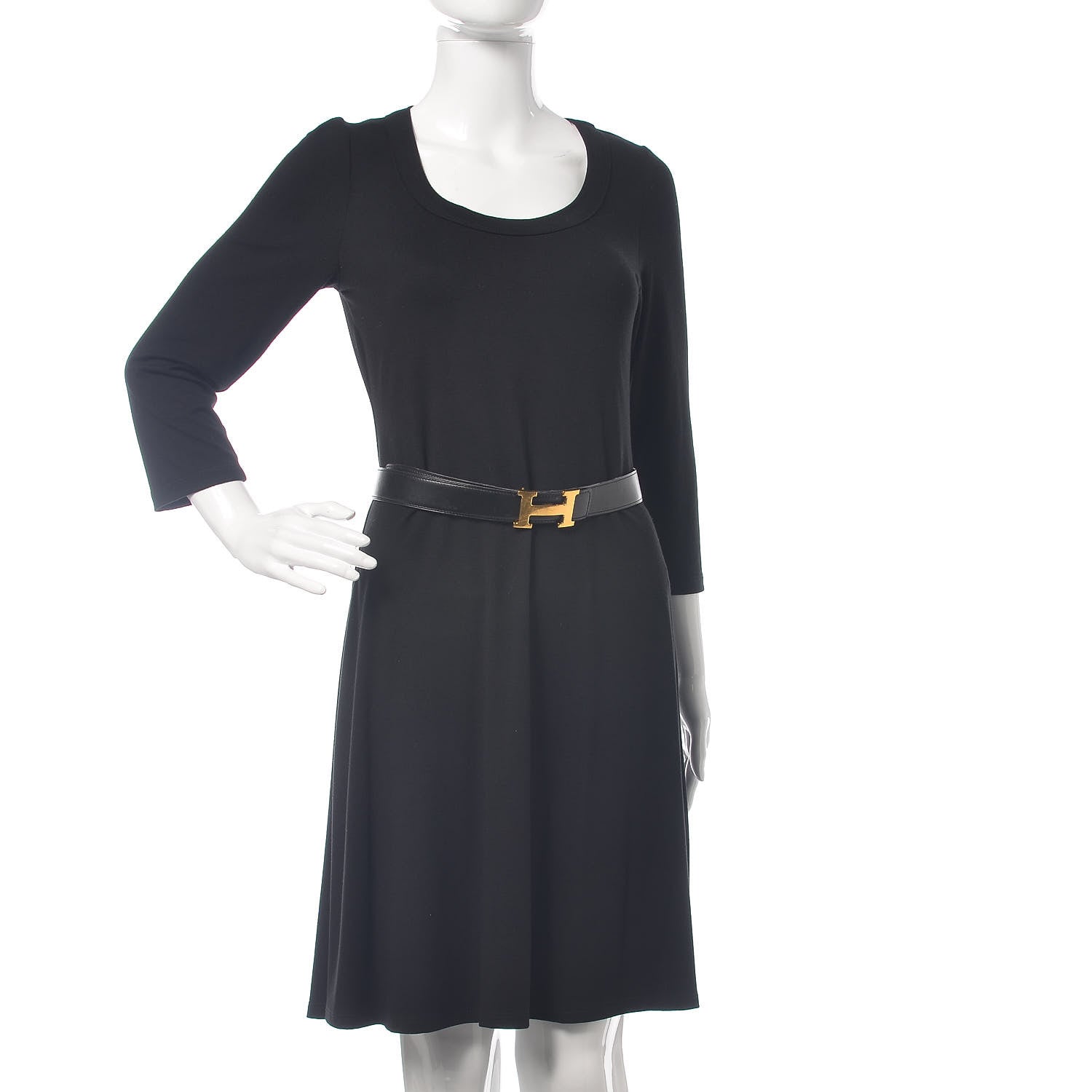 Hermes Box Togo 32mm H Belt 80 Black Ciel 2 of 9