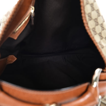 Gucci Monogram Large Horsebit Chain Hobo Brown 5 of 7