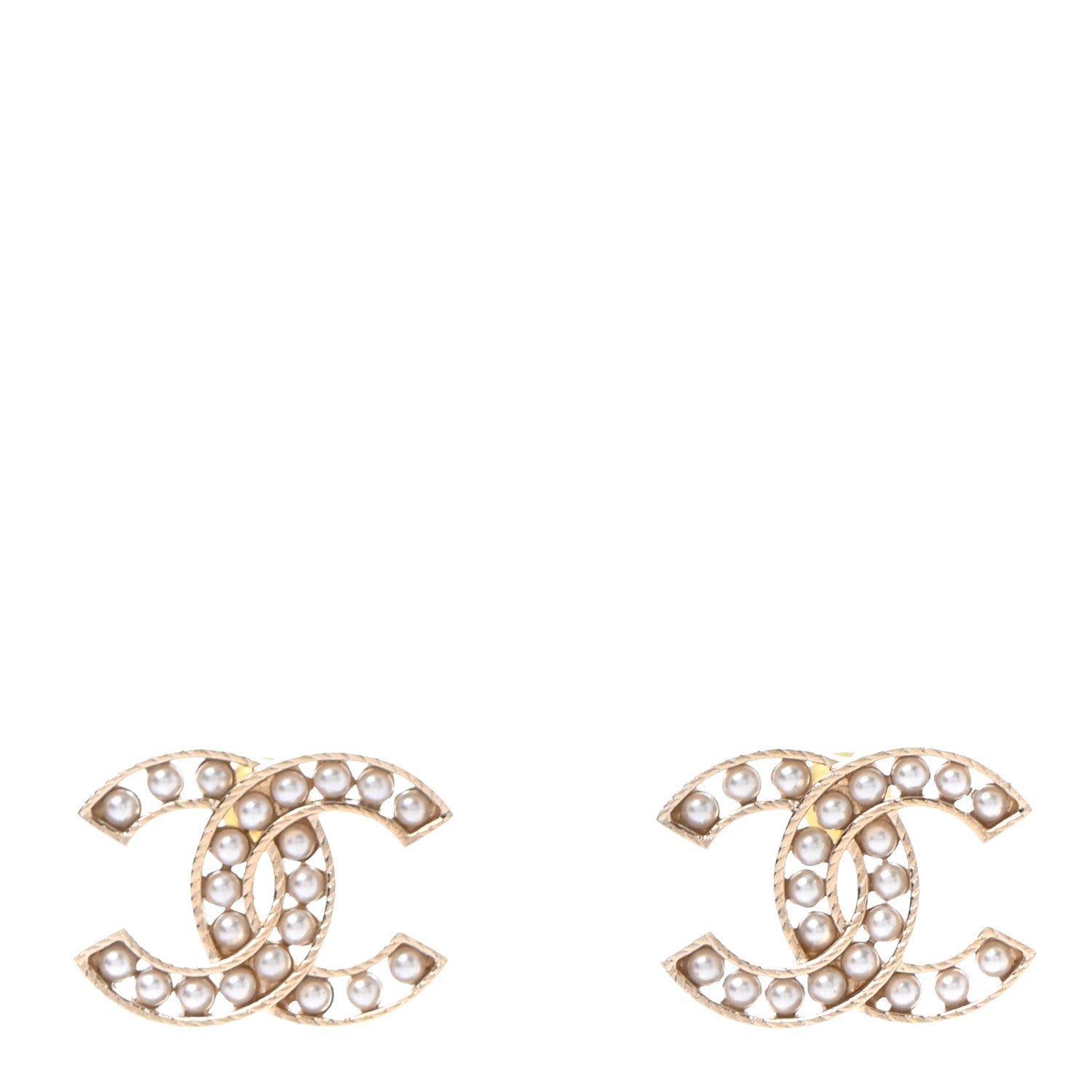 Chanel Pearl CC Earrings Gold 1 of 4