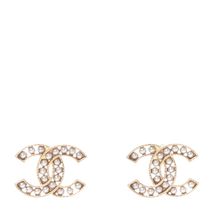Chanel Pearl CC Earrings Gold 1 of 4