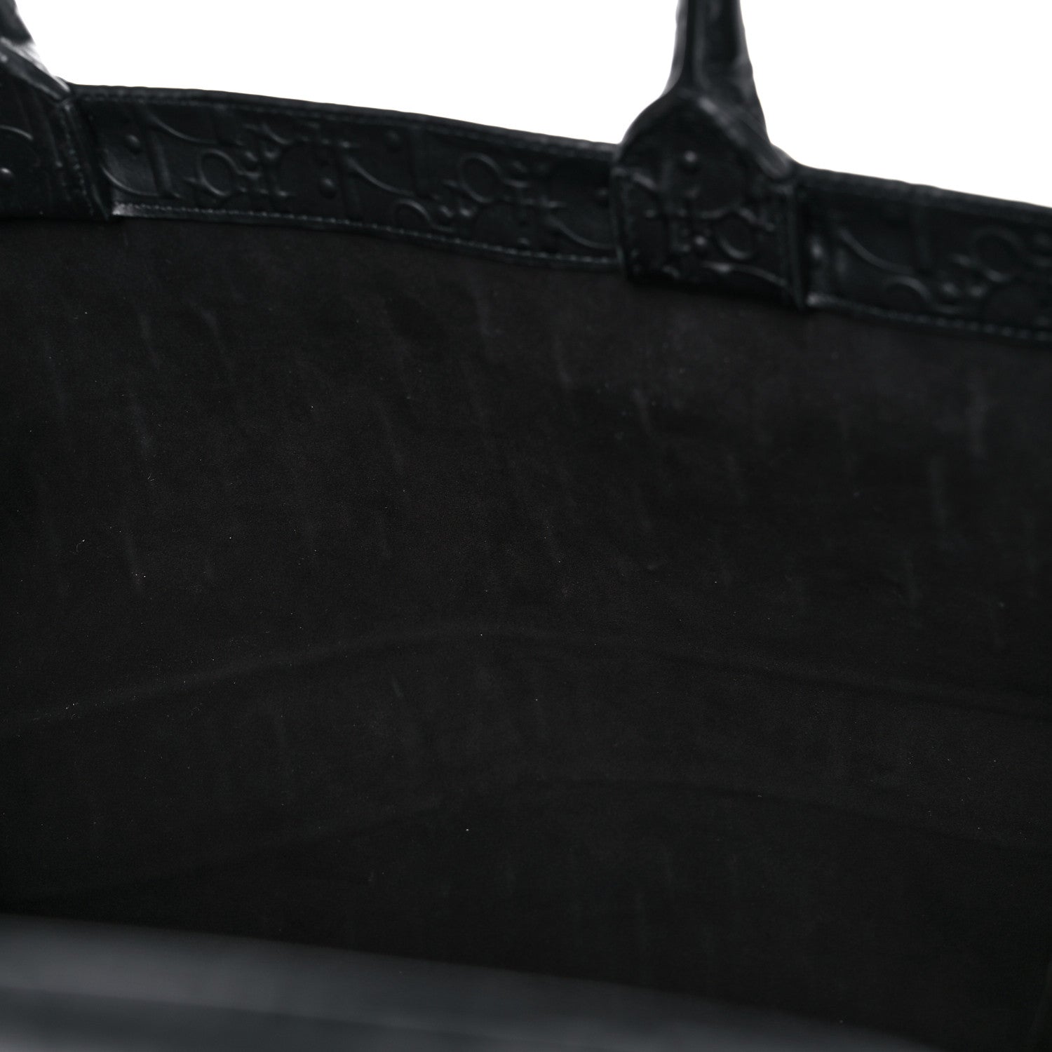Christian Dior Oblique Calfskin Embossed Large Book Tote Black 11 of 12