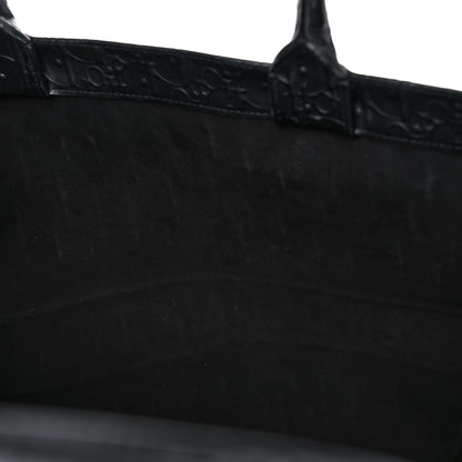 Christian Dior Oblique Calfskin Embossed Large Book Tote Black 11 of 12