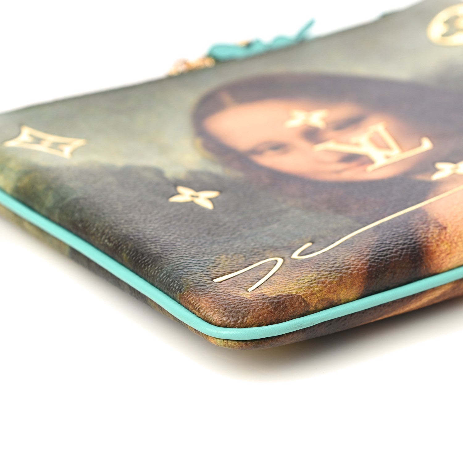 Louis Vuitton Masters Da Vinci Pochette Clutch Vert D’eau 10 of 15