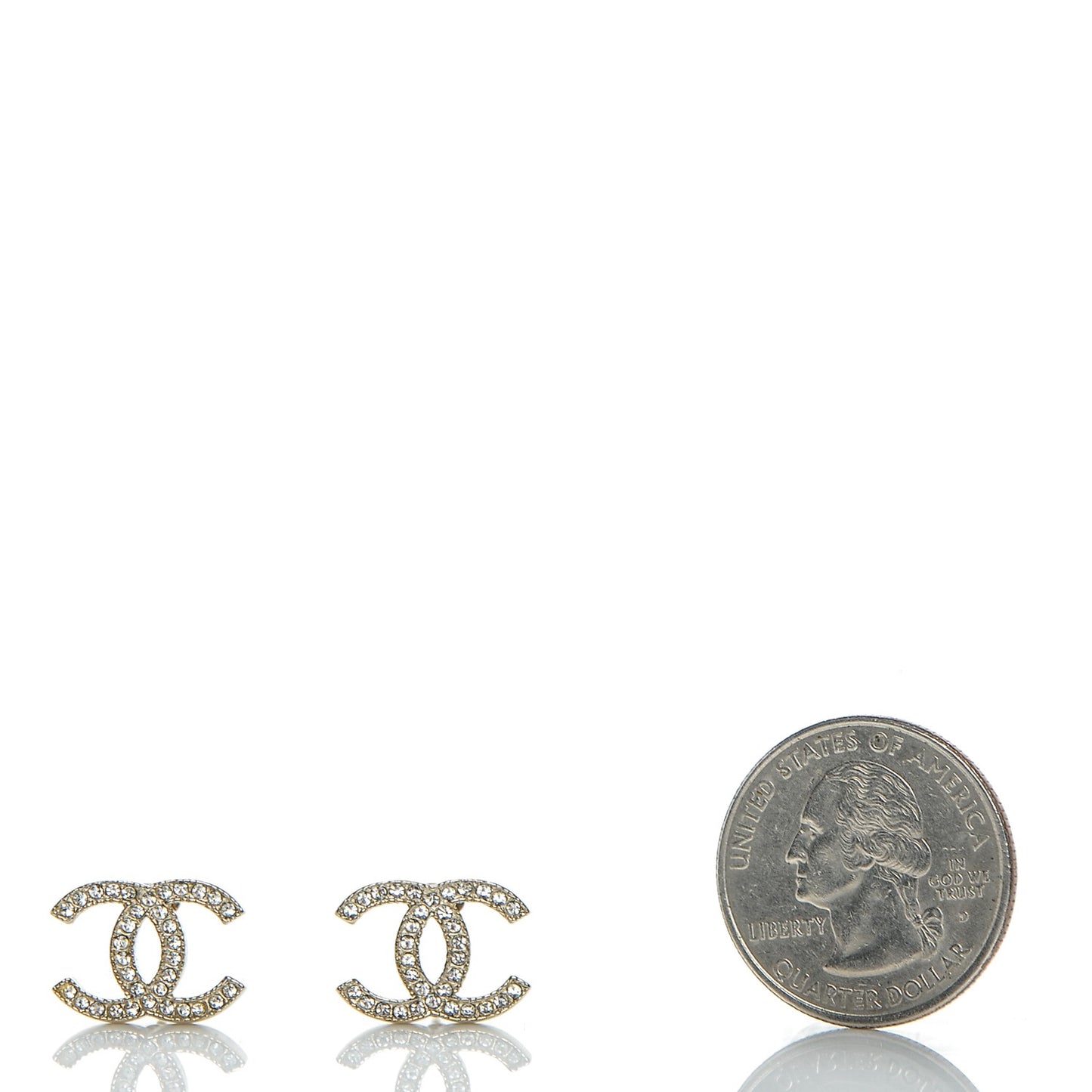 Crystal CC Earrings Gold