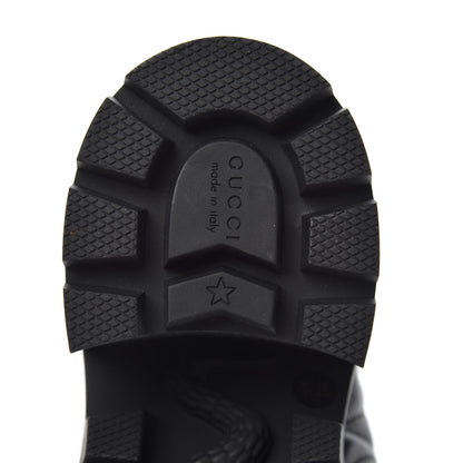 Gucci Calfskin Nappa Rhombus Quilted Trip Ankle Boots 37.5 Black 6 of 8