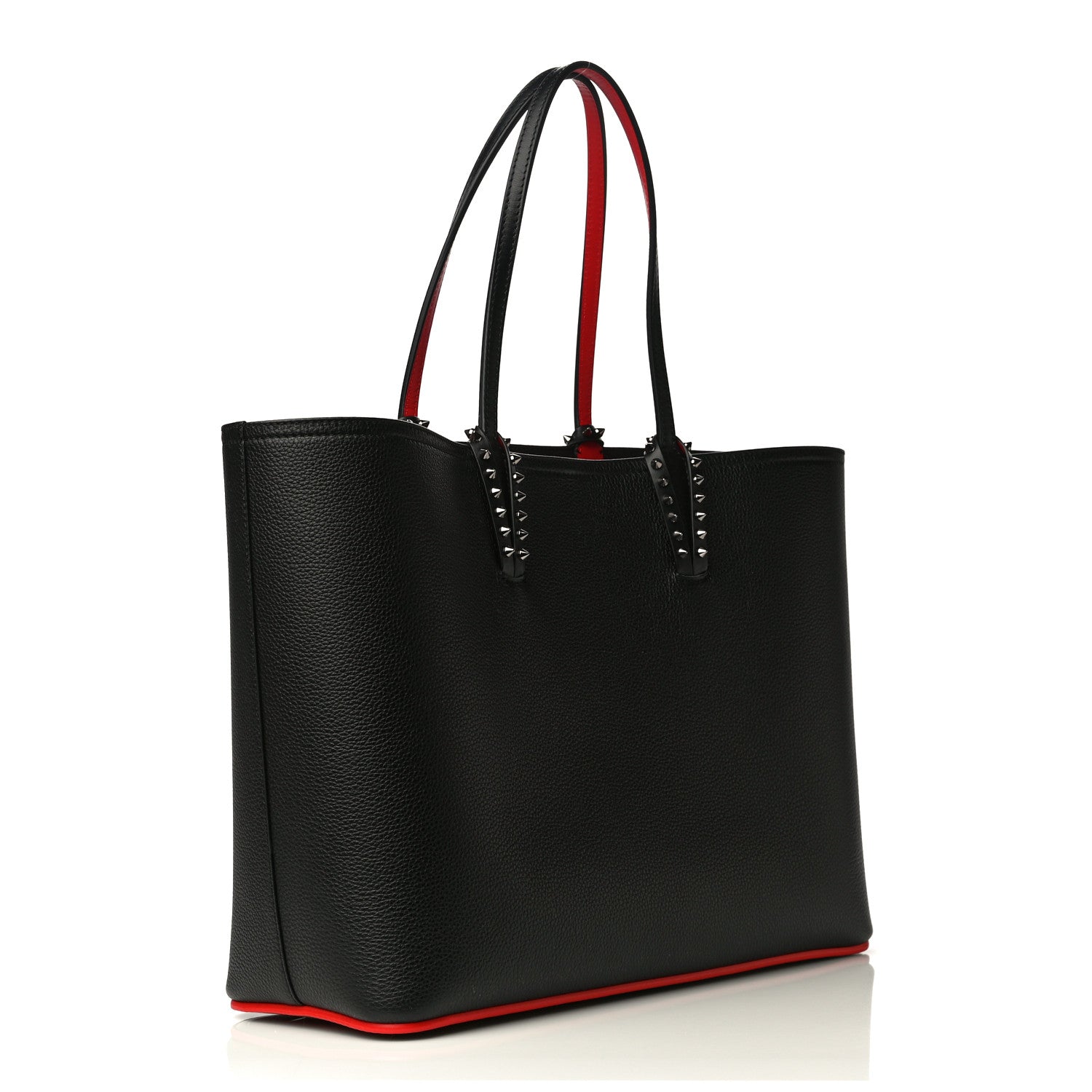 Christian Louboutin Calfskin Spikes East West Cabata Tote Black 3 of 11
