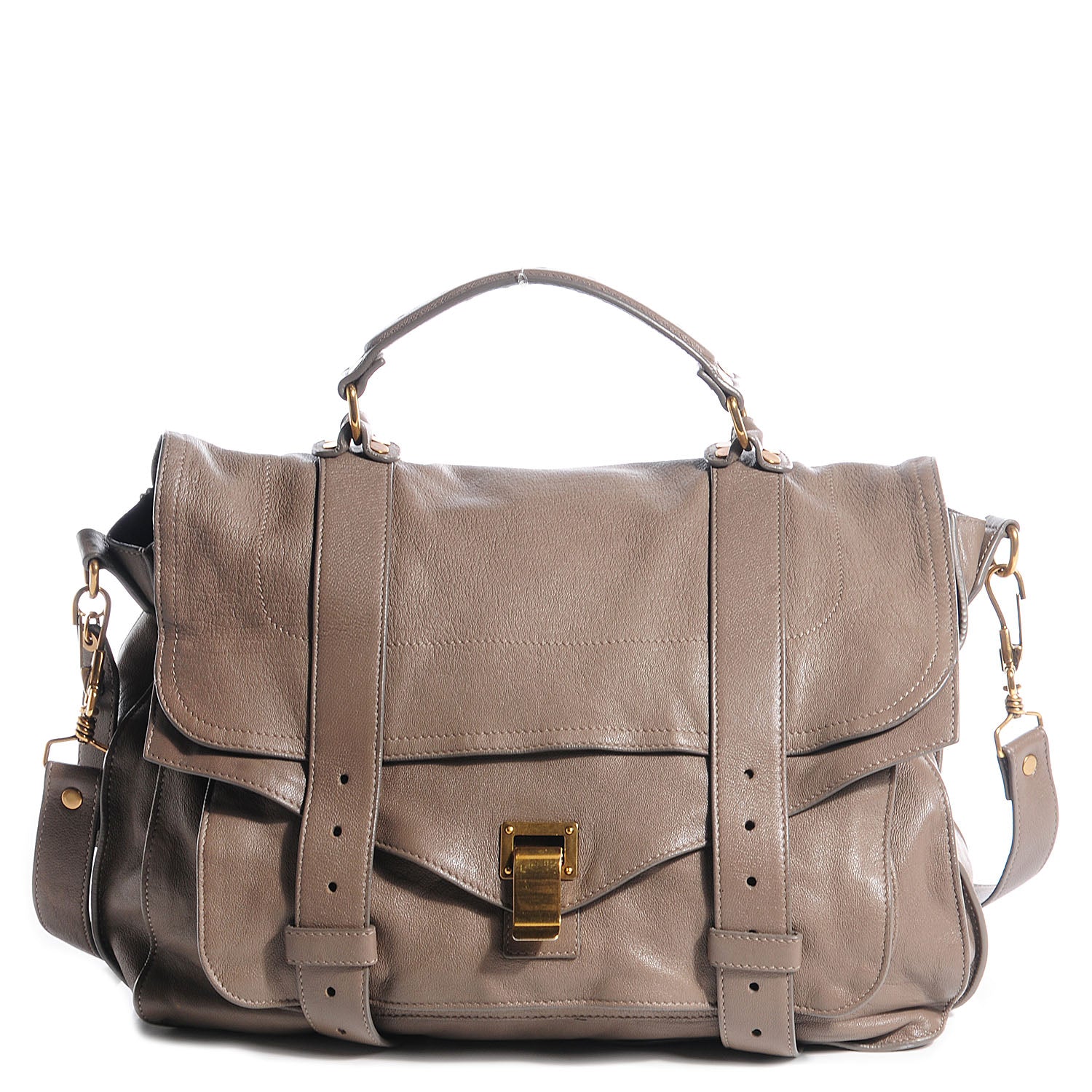 Proenza Schouler Lambskin PS1 Large Satchel Smoke 1 of 14