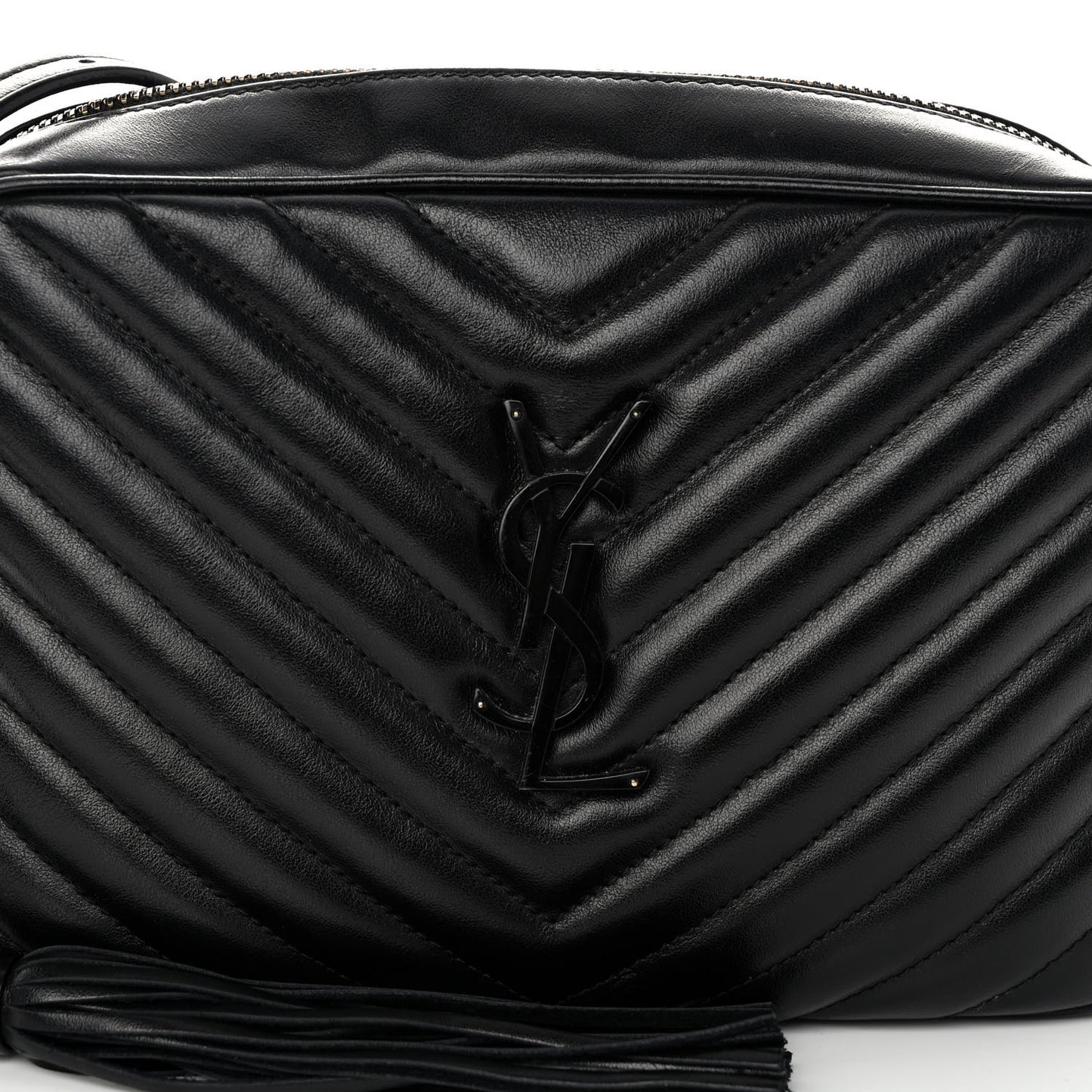 Calfskin Matelasse Monogram Monochrome Lou Camera Bag Black