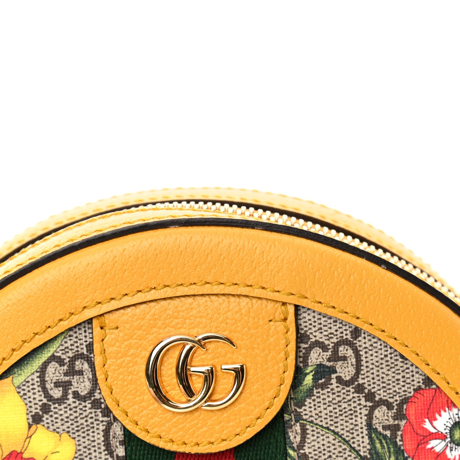 Gucci GG Supreme Monogram Flora Web Mini Ophidia Round Shoulder Bag Beige Multicolor Crop 13 of 13
