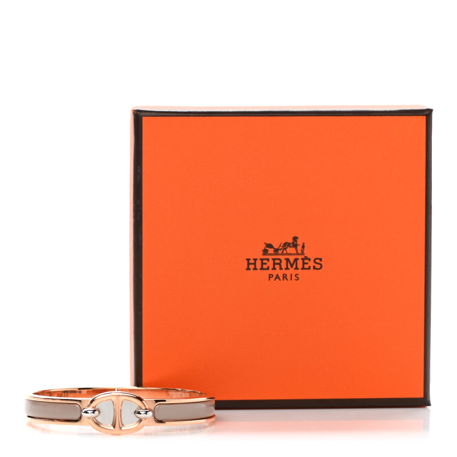 Hermes Enamel Mini Clic Chaine d'Ancre Bracelet PM Marron Glace 5 of 5