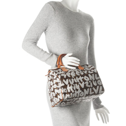 Louis Vuitton Monogram Graffiti Speedy 30 Silver 2 of 11