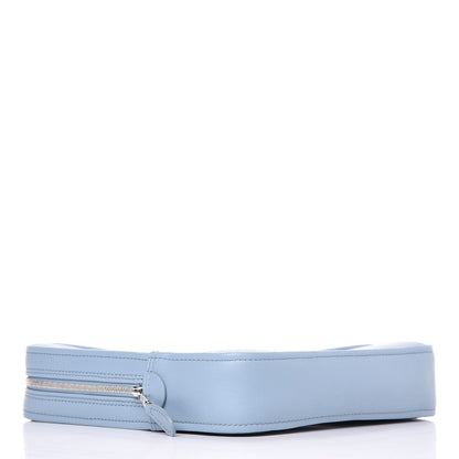 Balenciaga Shiny Day Calfskin Logo M Triangle Pouch Grey Blue White 4 of 7