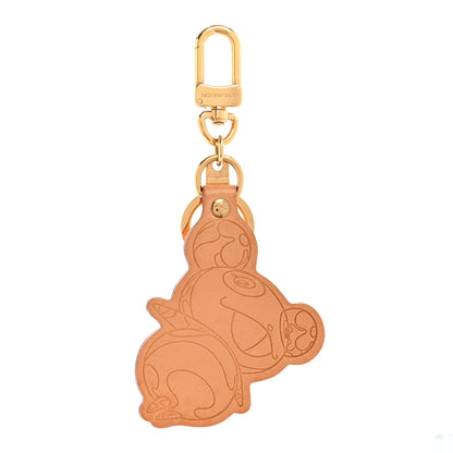 Louis Vuitton Vachetta Monogram Panda Key Ring Bag Charm 1 of 6