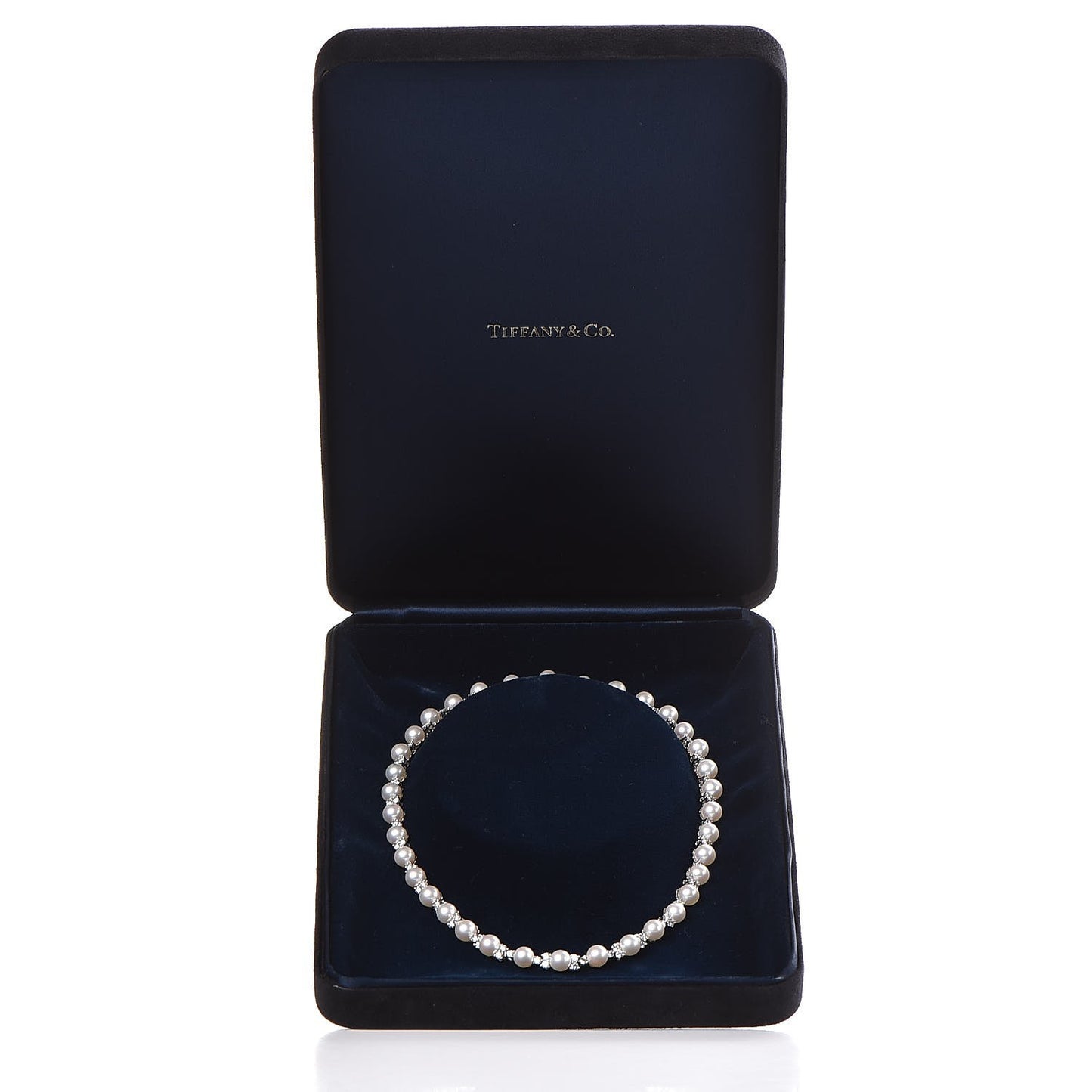 Platinum Diamond Akoya Pearl 6.5-7mm Aria Necklace