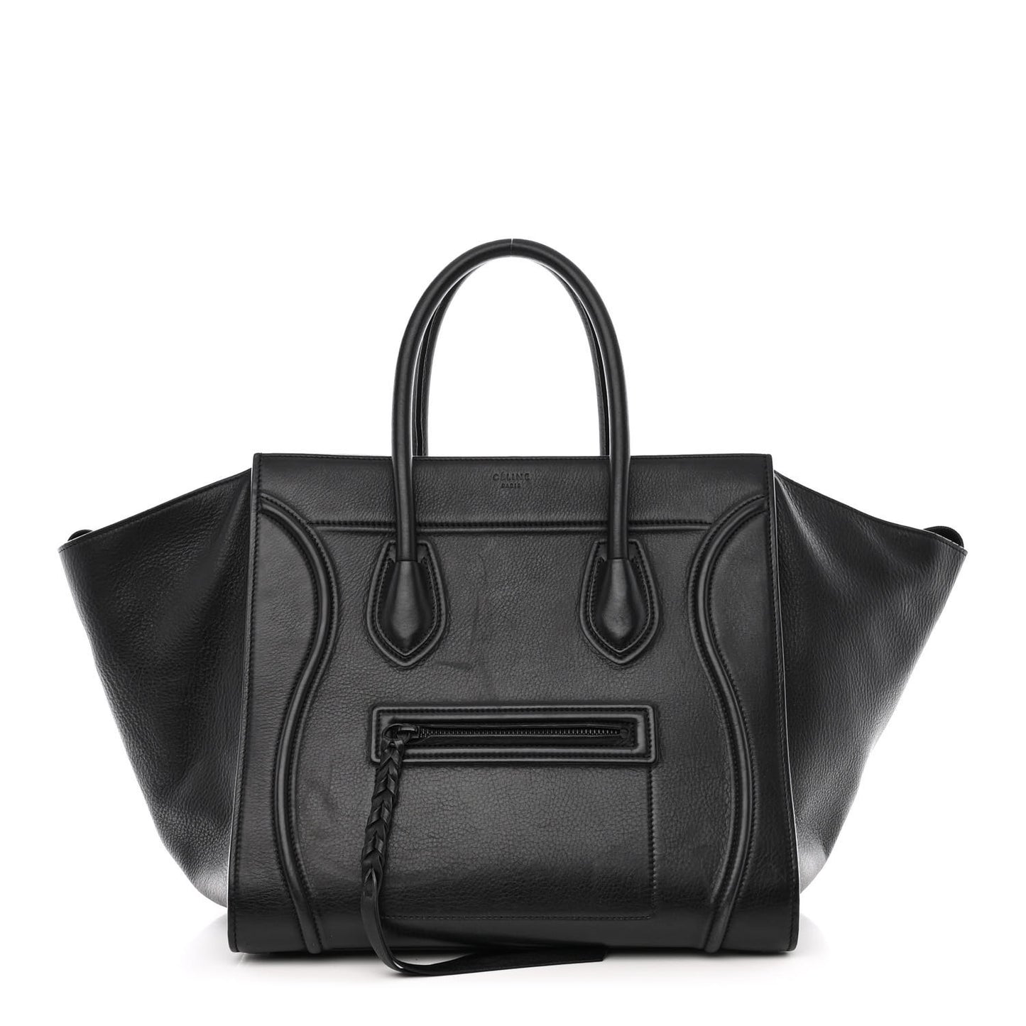 Supple Calfskin Medium Phantom Luggage Black