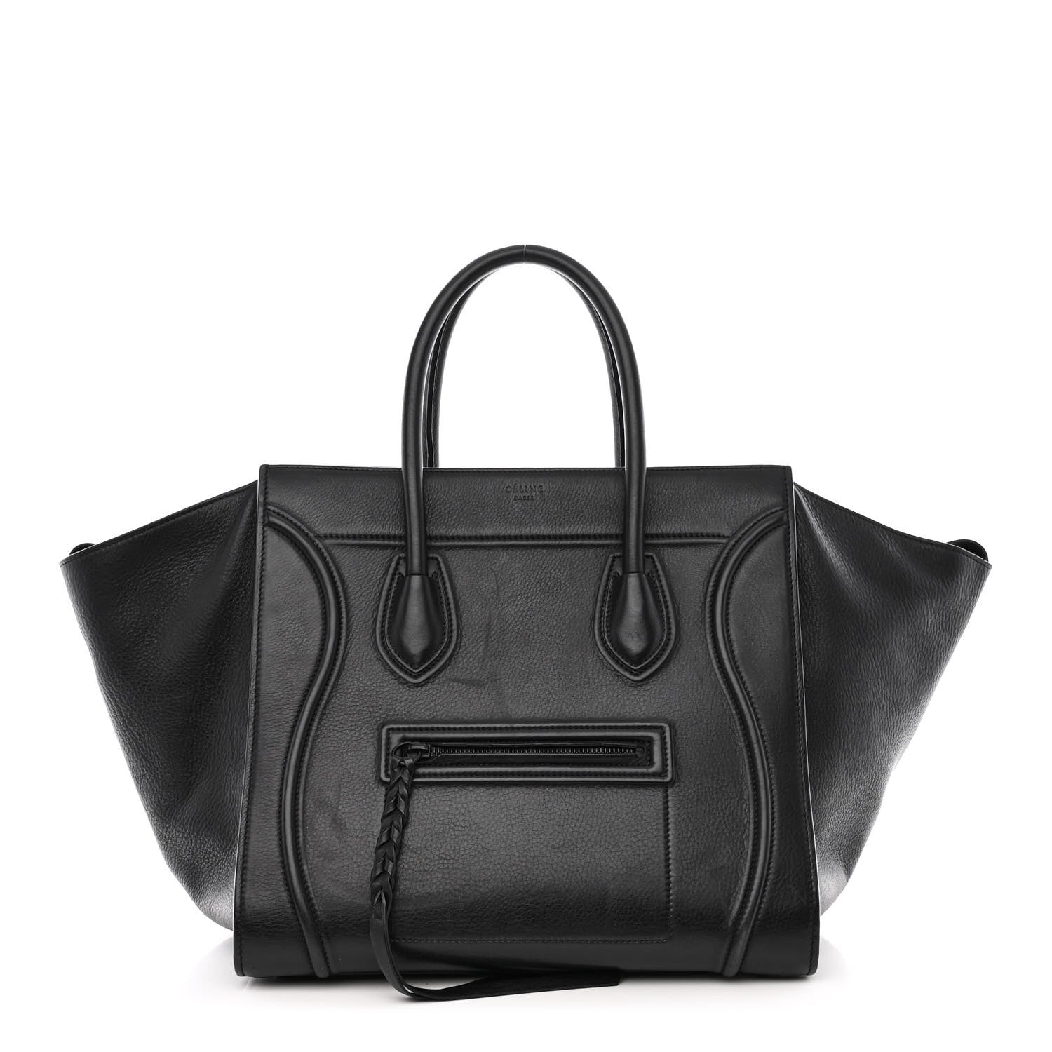 Celine Supple Calfskin Medium Phantom Luggage Black 1 of 11