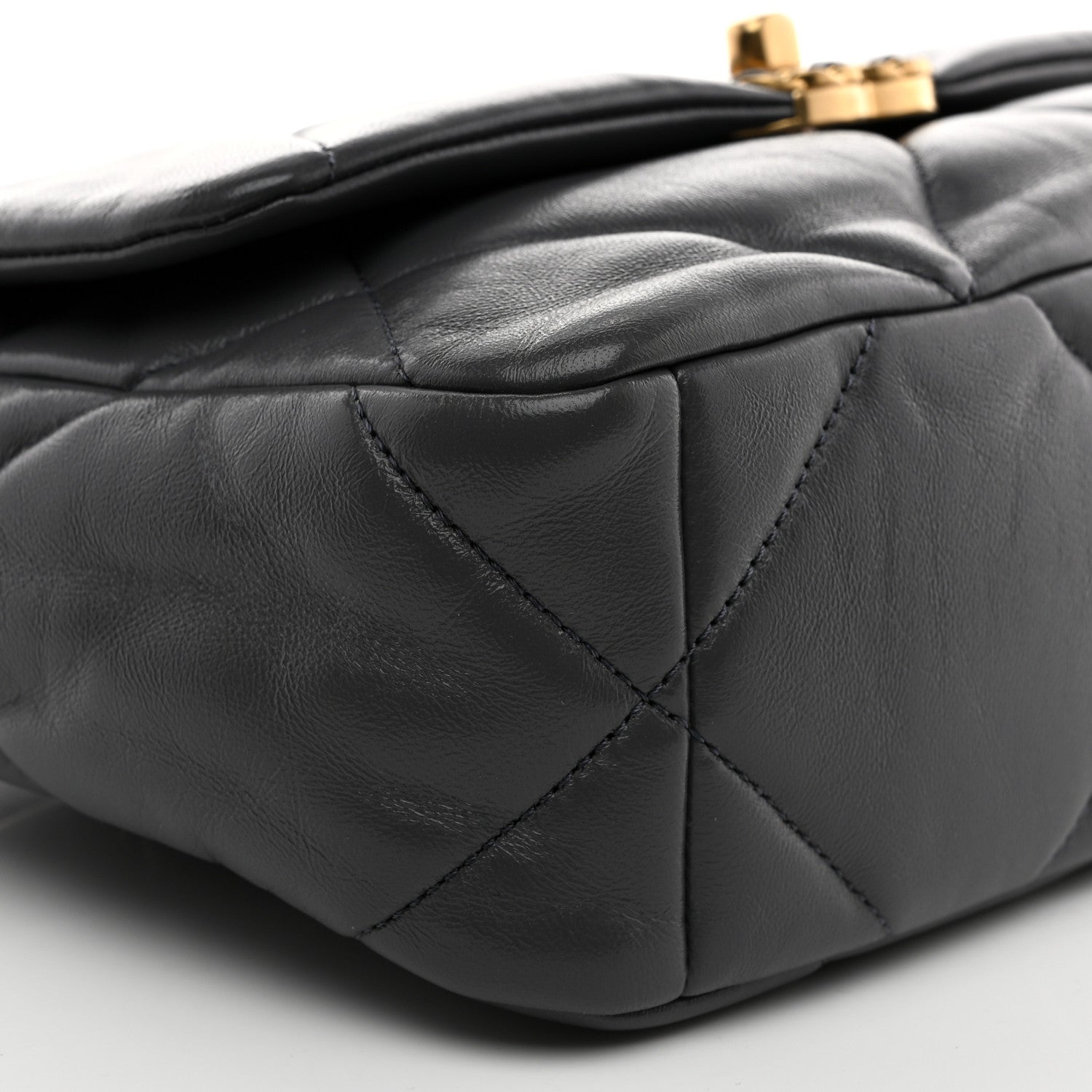 Chanel Lambskin Quilted Medium Chanel 19 Flap Dark Grey 9 of 10