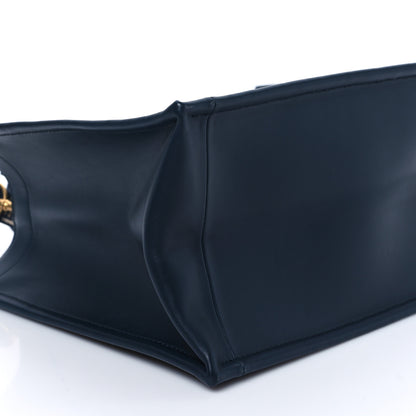 Christian Dior Oblique Calfskin Medium Book Tote With Strap Blue Multicolor 10 of 11