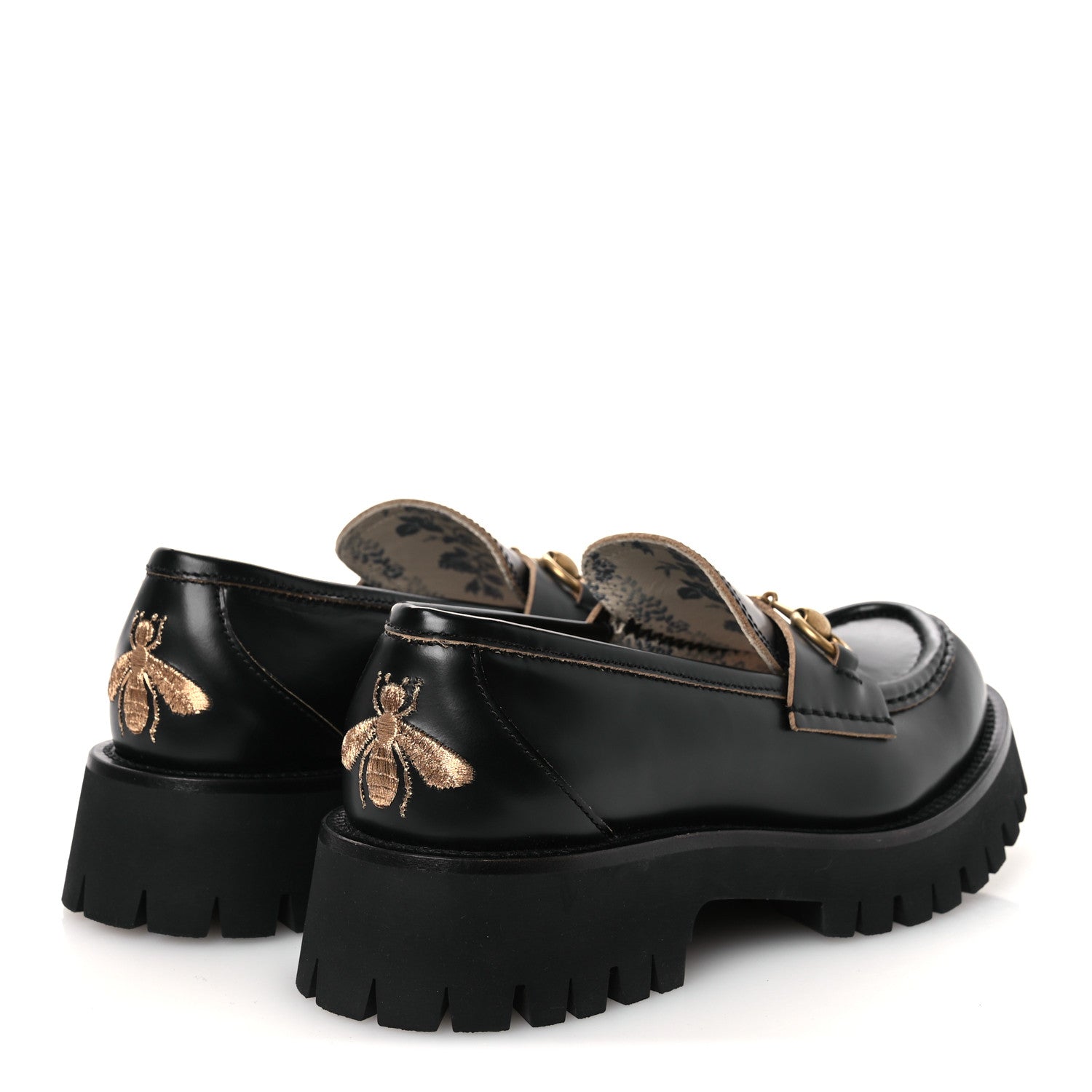 Gucci Cordovan Lux Womens Harald Horsebit 25mm Platform Loafers 38 Black 5 of 12