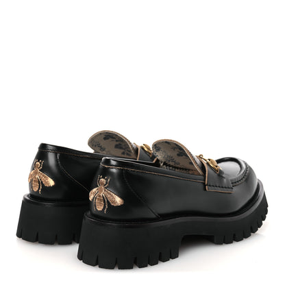 Gucci Cordovan Lux Womens Harald Horsebit 25mm Platform Loafers 38 Black 5 of 12