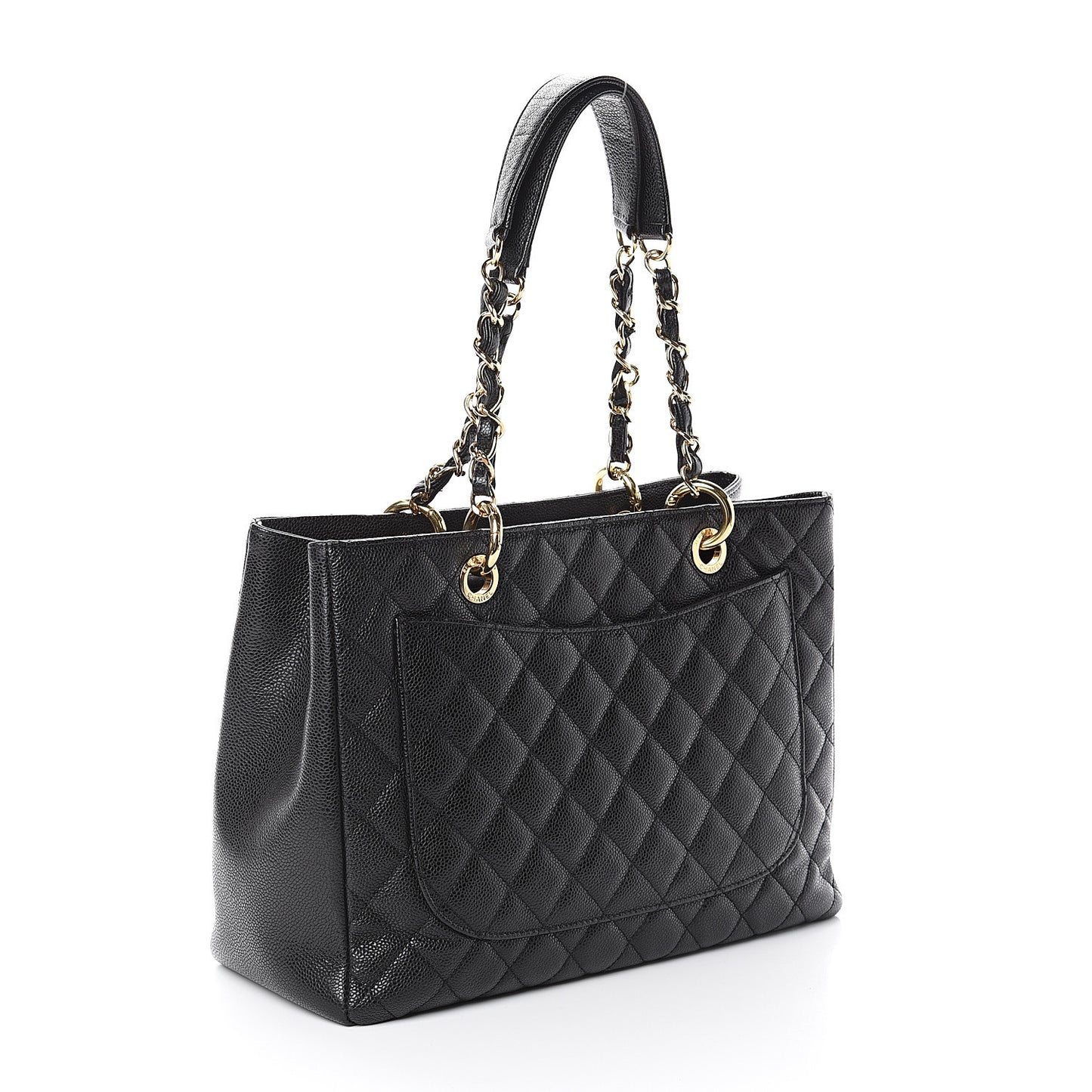 Caviar Quilted Grand Shopping Tote GST Black