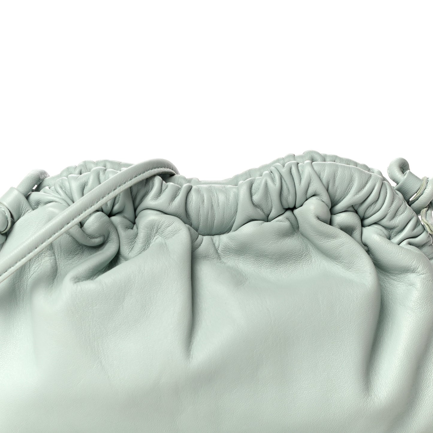 Lambskin Mini Cloud Clutch Seafoam