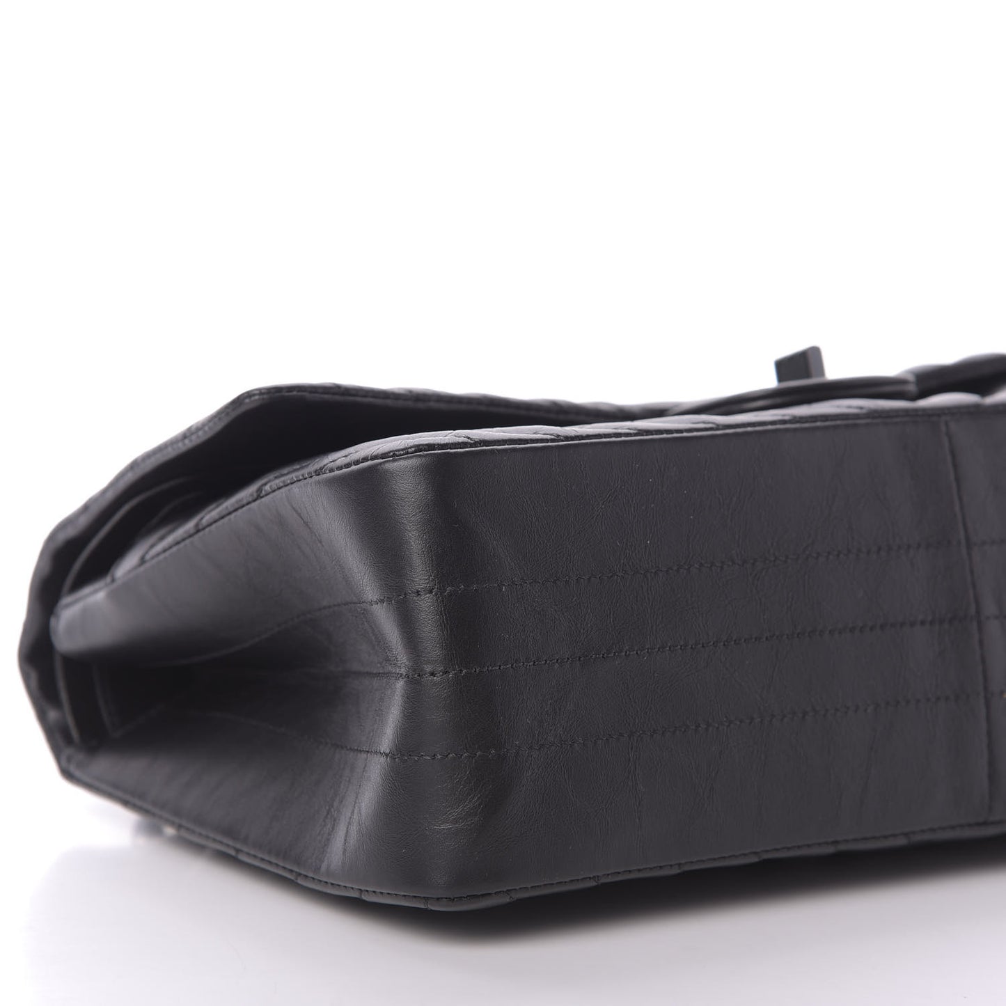 Aged Calfskin Chevron Quilted 2.55 Reissue 226 So Black