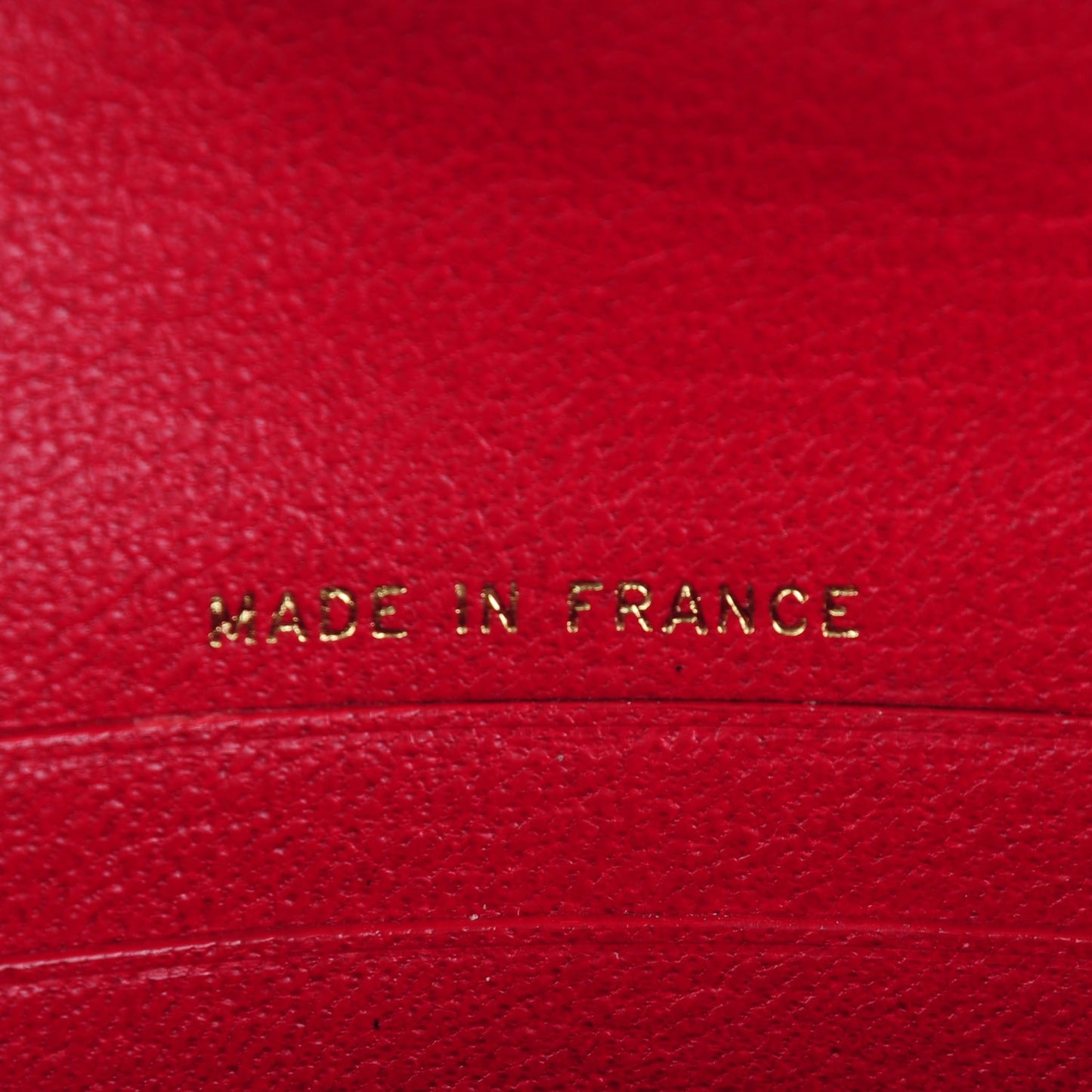 Goatskin Small Flap Wallet Red
