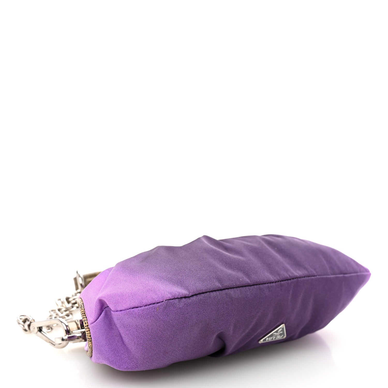 Prada Nylon Lizard Frame Clutch Bag Ombre Purple 4 of 10