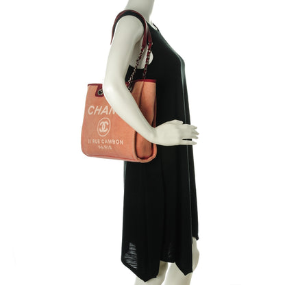 Chanel Canvas Mini Deauville Tote Red 2 of 7